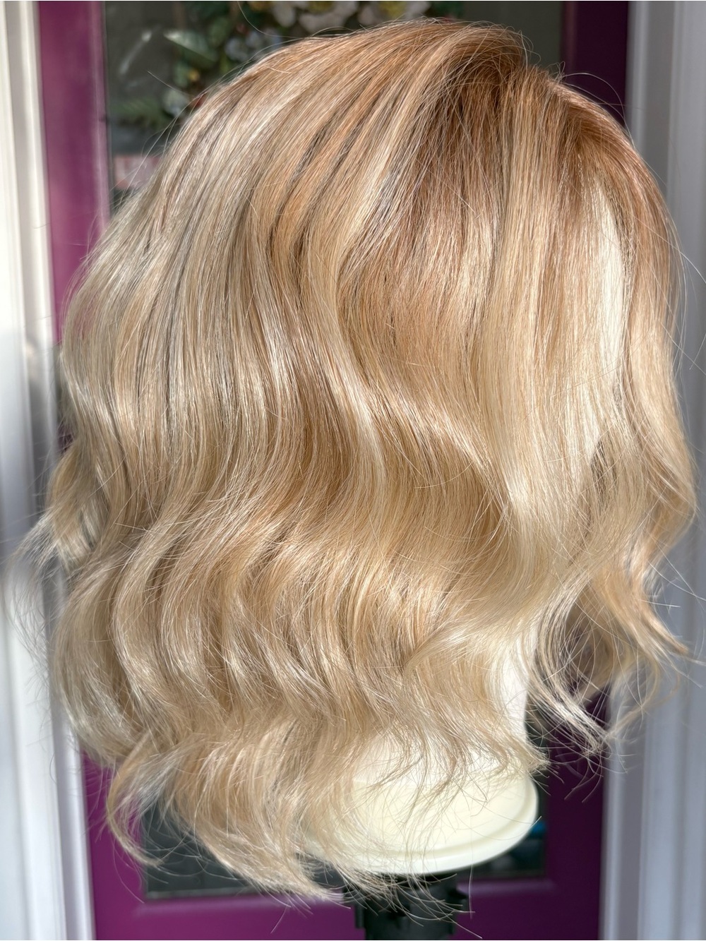 BELLE TRESS Biscotti Babe Blonde Rooted Heat Friendly Beach Waves Wig! Synthetic